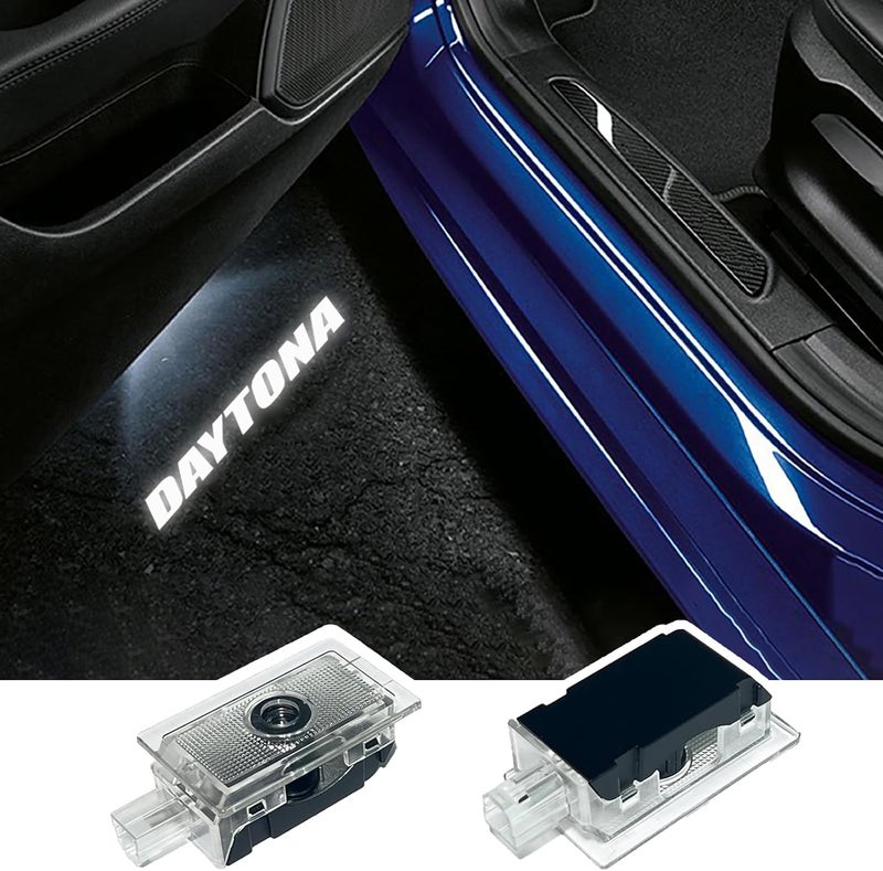 JUNMEI Never Fade Door Light Led Logo for Dodge Charger Daytona Hellcat Projector Ghost Shadow Puddle Courtesy Step Lights (WHITE) - Image 1